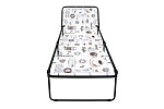 Кровать раскладная Арина (аналог Надин с407) (цвет ткани в ассортименте рис.  