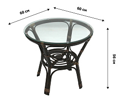 Набор мебели Багамы Премиум мини  (2кресла+стол (2 уп.), каркас коньячный, подушки кор.) 