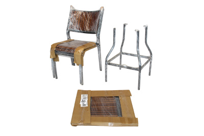 Набор мебели Бетта Мини  (2 стула+квадр.стол) (каркас серый) 