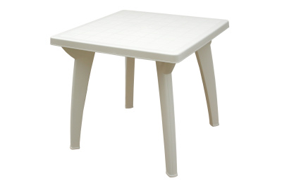 Стол пластиковый Луна квадратный (белый) 