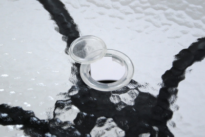 Набор мебели Ялта складной со спинкой 1 уп. (4 кресла+стол+зонт)(каркас черн, ткань бежевая) 