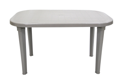 Стол пластиковый  овальный (серый)