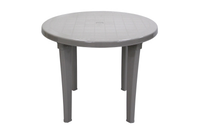 Стол пластиковый  круглый (серый)