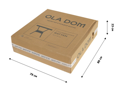 Стол пластиковый Ola Dom 76x76см квадратный (коричневый)