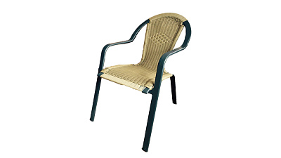 Кресло к набору Севилья (каркас черный, сиденья коричневые) 