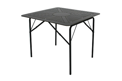 Стол к набору Бистро арт.KA6273 квадратный (каркас черный, столешница коричневая)