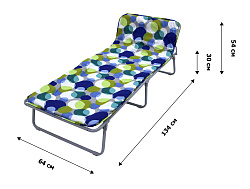 Кровать раскладная Юниор мягкая (цвет ткани в ассортименте рис. (1 шт. в уп., гофрокартон) 