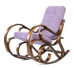 Кресло -качалка Луиза 2 уп. (каркас вишня 1 уп., сиденье лиловое 1 уп.) 