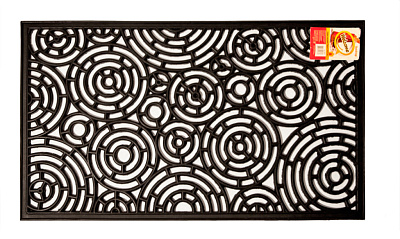 Коврик ажурный 45х75см Круги SunStep(черный)  арт.30-017