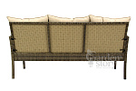 Набор мебели Милена  2 уп. (стол+диван+2 стула+2 кресла ротанг кор., подушки бежевые+декоративные по