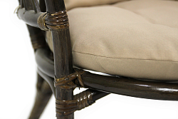 Набор мебели Багамы Мини  (2кресла+стол (2 уп.), каркас коньячный, подушки бежевые) 