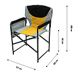 Кресло складное Хаусхальт ННС2/O (2 шт в упаковке (каркас черный, ткань оранжевая)) 