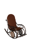 Кресло -качалка Сантьяго (1кор.+мягк.эл.) каркас коричневый, сиденье коричневое) 