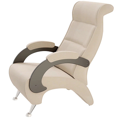 Кресло  Ирма 9Д 2уп (каркас венге, м/э Ultra Sand бежевый) 