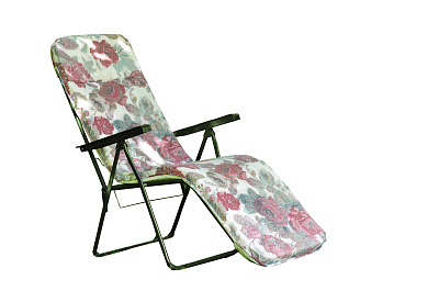 Кресло -шезлонг Альберто-2 тафтинг (в уп.2 шт.) (каркас зелен., ткань бордовые цветы) 