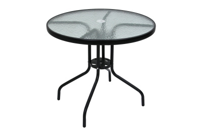 Набор мебели Ялта складной со спинкой 1 уп. (4 кресла+стол+зонт)(каркас черн, ткань бежевая) 