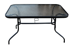 Стол прямоугольный  арт.SC-090 70х120см (каркас черный, столешница стекло)