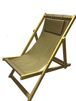 Кресло -шезлонг Альбатрос арт.А66-МТ001, бежевый,коричневый, 