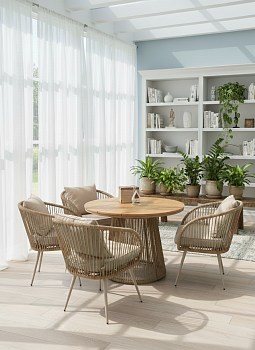 Набор мебели Эллада  2уп. ( 1 уп стол+1 уп 4 кресла) 