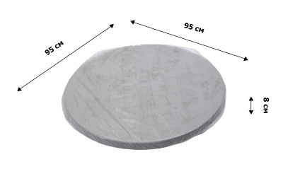 Стол пластиковый  круглый (серый)