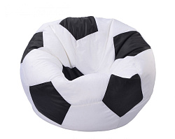 Кресло -мешок Мяч оксфорд, белый, черный 