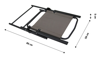 Набор мебели Ялта складной со спинкой 1 уп. (4 кресла+стол+зонт)(каркас черн, ткань бежевая) 