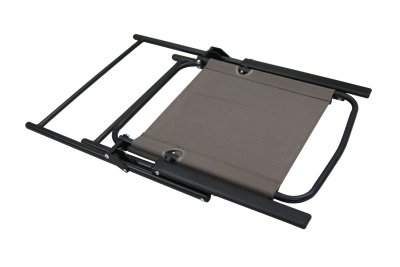 Набор мебели Ялта складной со спинкой 1 уп. (4 кресла+стол+зонт)(каркас черн, ткань бежевая) 