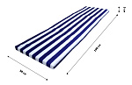 Мягкий элемент к лежаку 1900х580х50 водоотталкивающая ткань МЭШ268-МТ003 арт. (цвет ткани белый, син