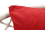 Кресло подвесное Фиби (корзина белая, подушка красная )