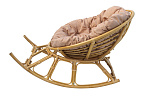Кресло -качалка на полозьях Папасан Харли D110 3 уп(1 уп корзина медовый, 1 уп полозья, 1 уп подушка